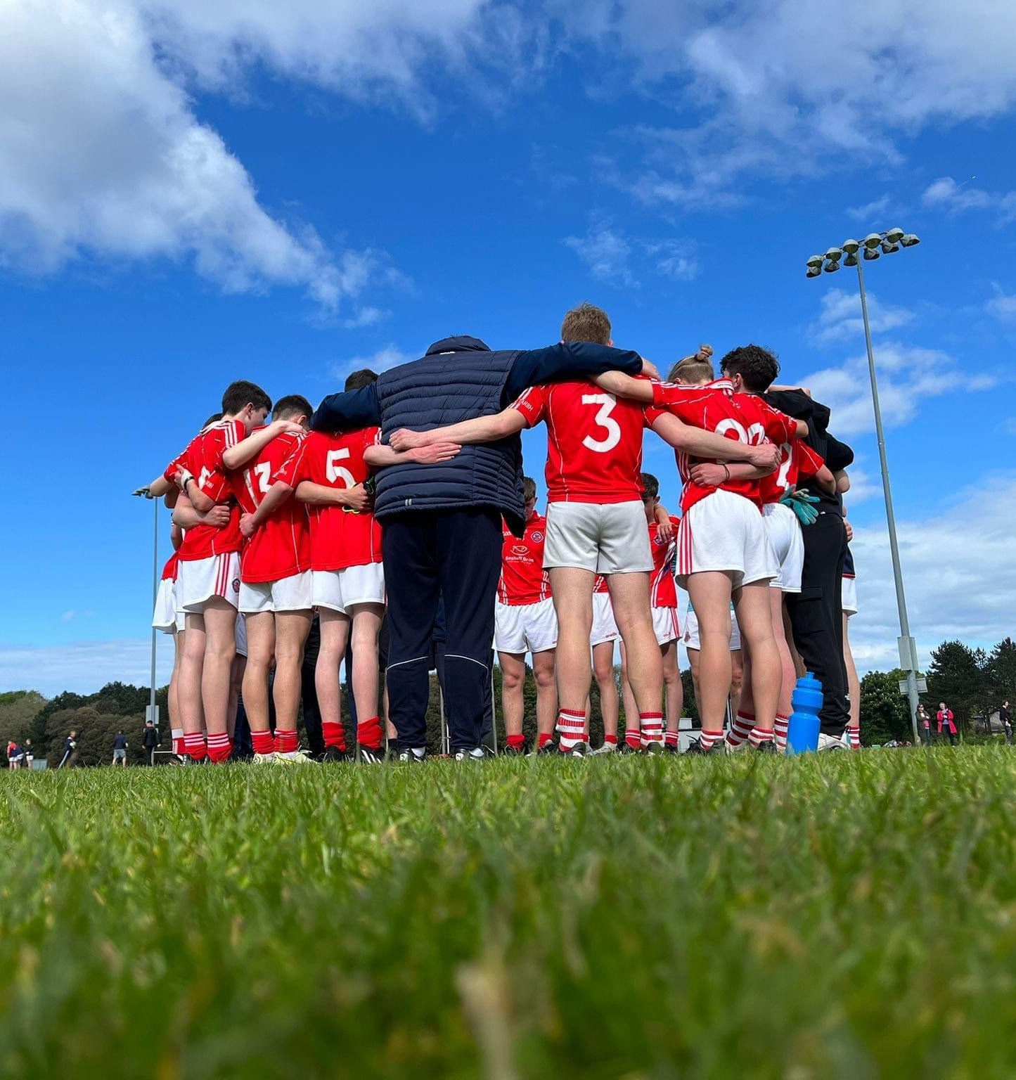 Clontarf GAA underage team huddle before a match